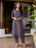 Revanta Aline Malchandheri  Co-ord Set  -Golden Floral Embroidery and Sleeve Detailing