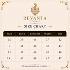 Revanta Light Grey Straight Cotton Kurta with red embroidery on Yoke & Stylish Front Slit