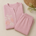 Revanta Rayon Dusty Pink A-Line Co-ord Set with Pocket – Mandarin Collar & Stylish Front Slit – Chic Ethnic Wear