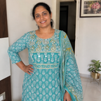 Revanta Teal Paisley Print Cotton Kurta Pant Set with Mirror Work & Dupatta