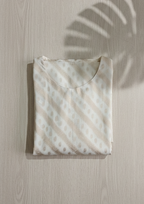 Cream Banaras Silk-Style A-Line Dress for Women – Textured Geometric Occasion Wear