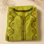 Anvita Lime Green Embroidered Kurta & Palazzo Pant Set
